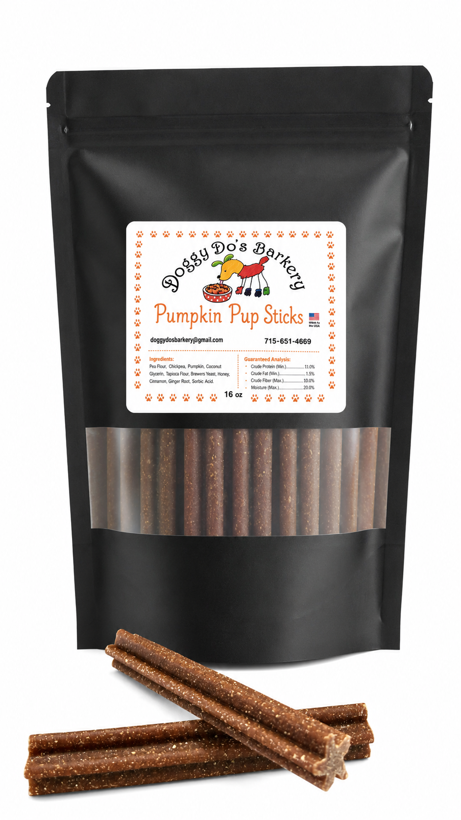 Pumpkin Pup Sticks